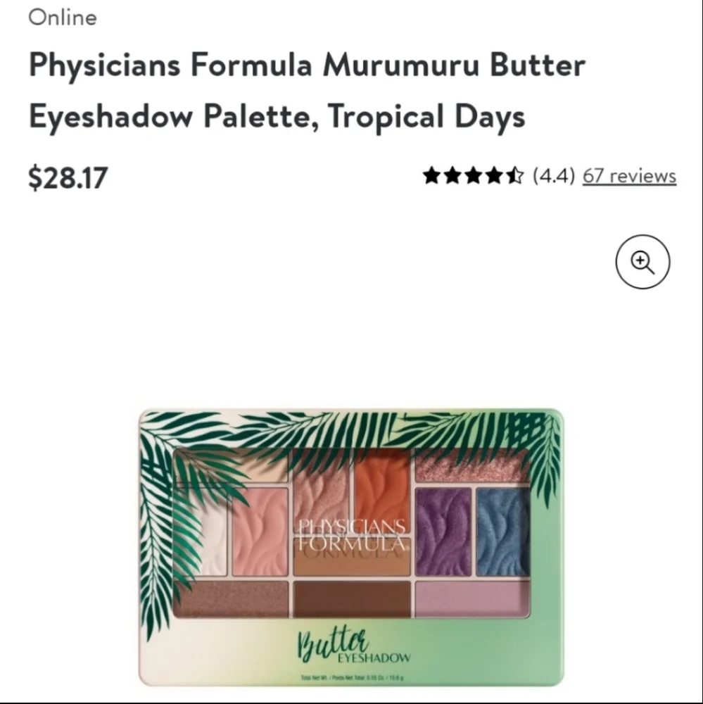Physicians Formula Tropical Day Murumuru Butter Wet Dry Powder Eyeshadow Palette